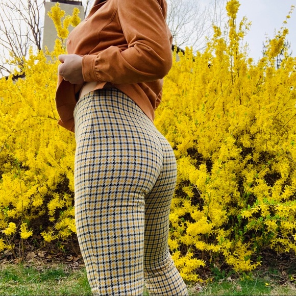 UO Modern Vintage Plaid Tattersall Hi Waist Pants - Picture 16 of 16